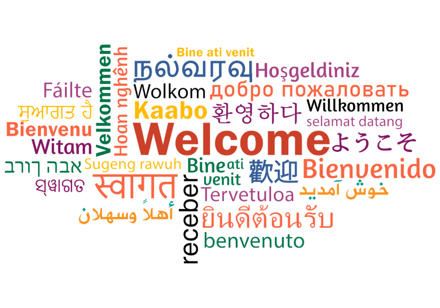 Welcome in many languages